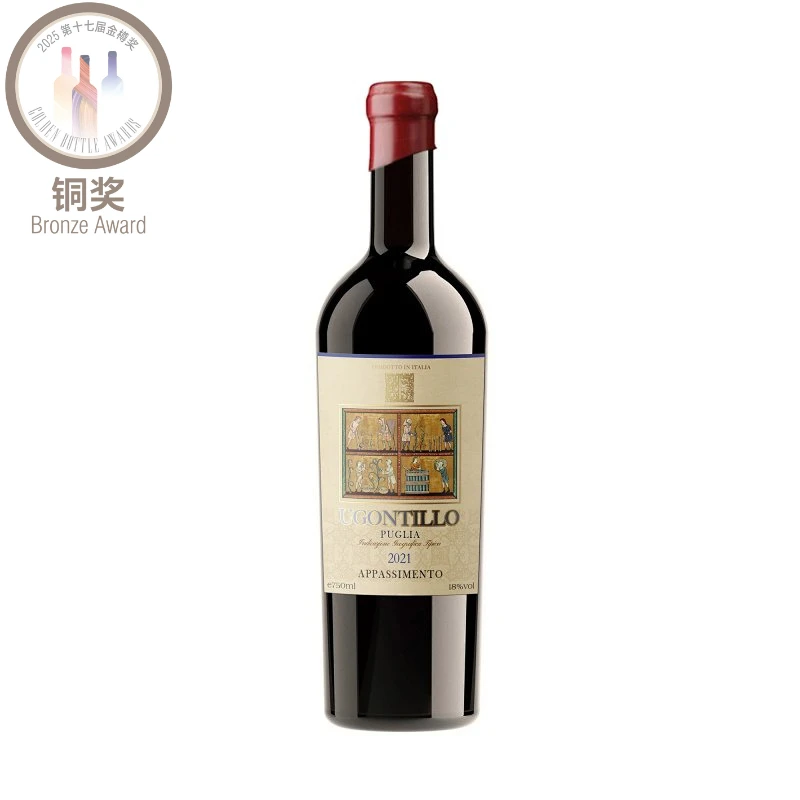 【18度风干】意大利普利亚悦格蒂诺风干葡萄酒超重瓶