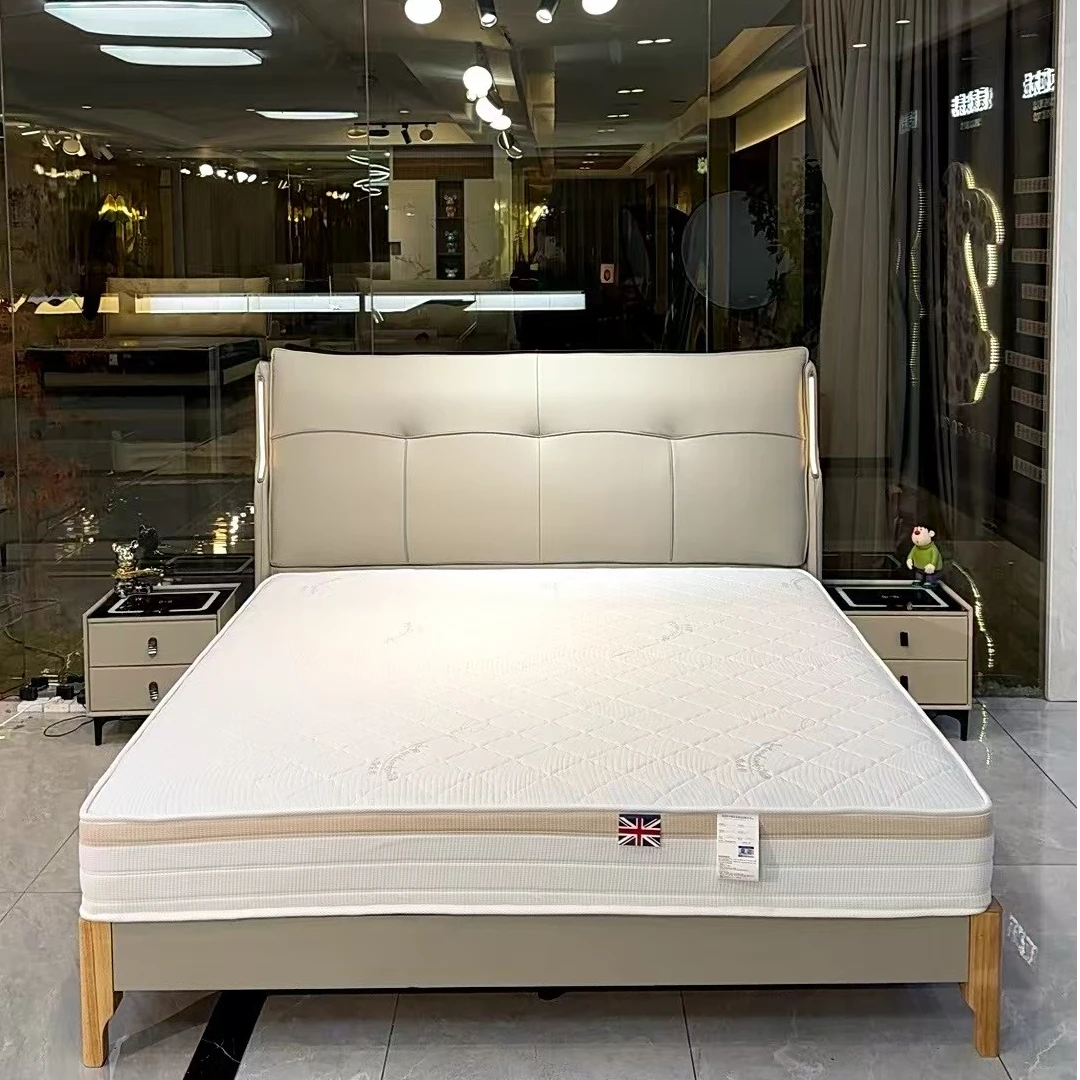 【25】轻奢简约主卧大床双人免洗松弛感皮艺大床#630