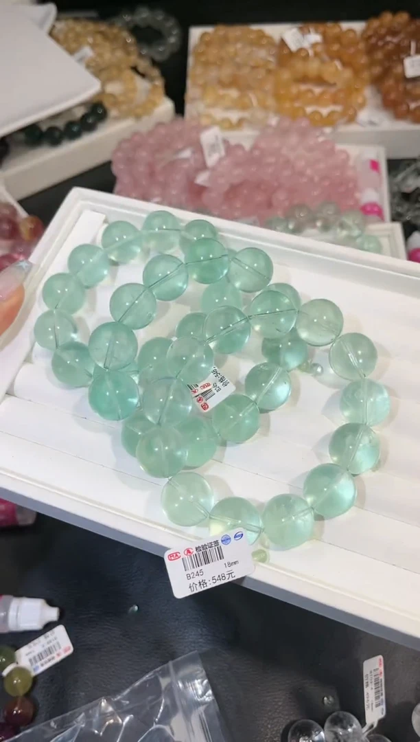 手链未镶嵌萤石多样性发一绿萤石18mm