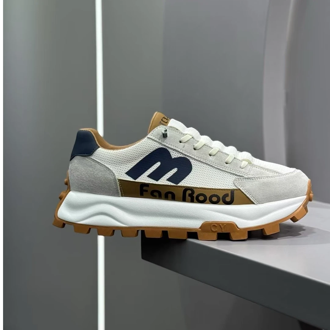 春季男士新款透气增高潮鞋时尚百搭软底运动鞋舒适轻便品质休闲鞋