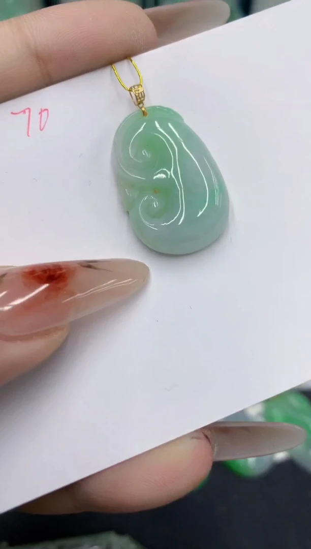 翡翠18K金镶嵌颈饰号链接111111111