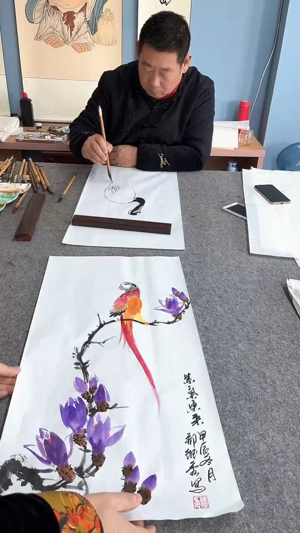 【闪购商品】国画紫气东来、、手绘、、