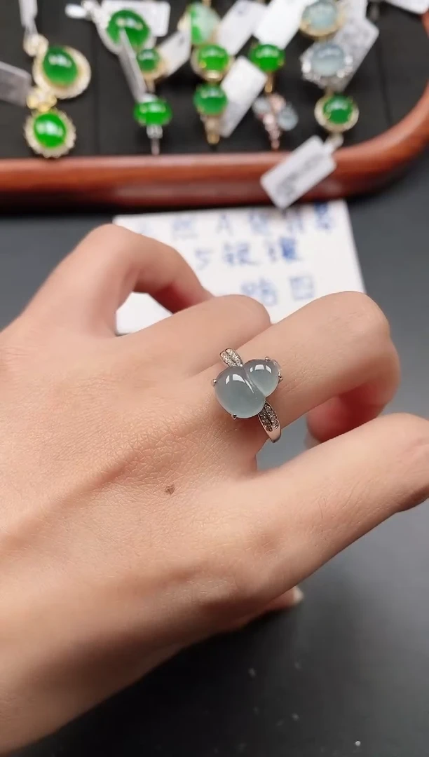 银S925镶嵌戒指翡翠1111