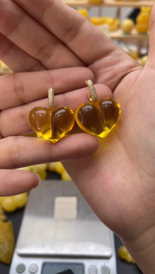 琥珀银S925镶嵌珠宝奇石079琥珀蜜蜡微瑕