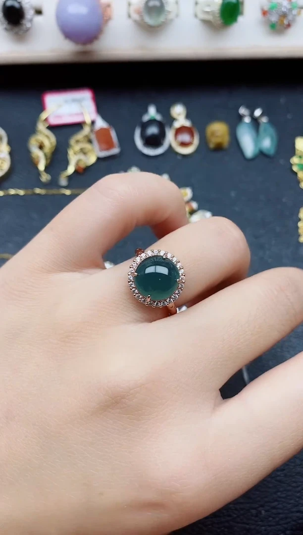 【闪购商品】翡翠戒指银S925镶嵌11111