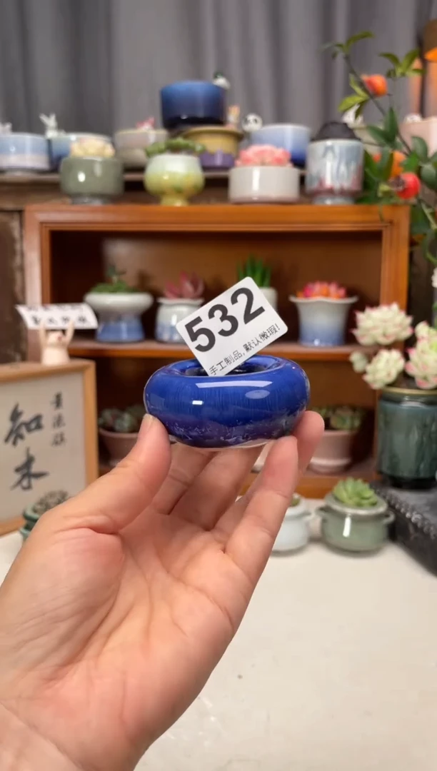 瓷片532知木小芳花盆