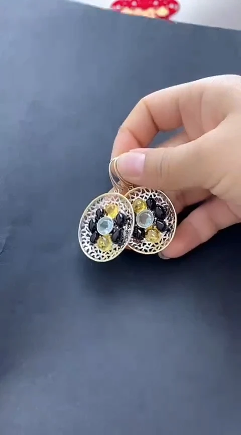 【闪购商品】琥珀裸石银S925镶嵌琥珀耳坠