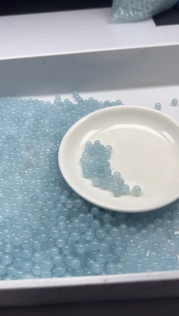 玛瑙/玉髓颈饰未镶嵌w792冰川蓝玛瑙6mm*50颗