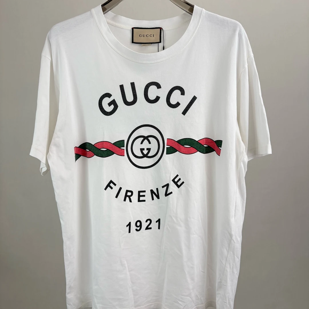 95新 YSL/圣罗兰 GUCCI古驰1921印花字母LOGO短袖 M码 19577