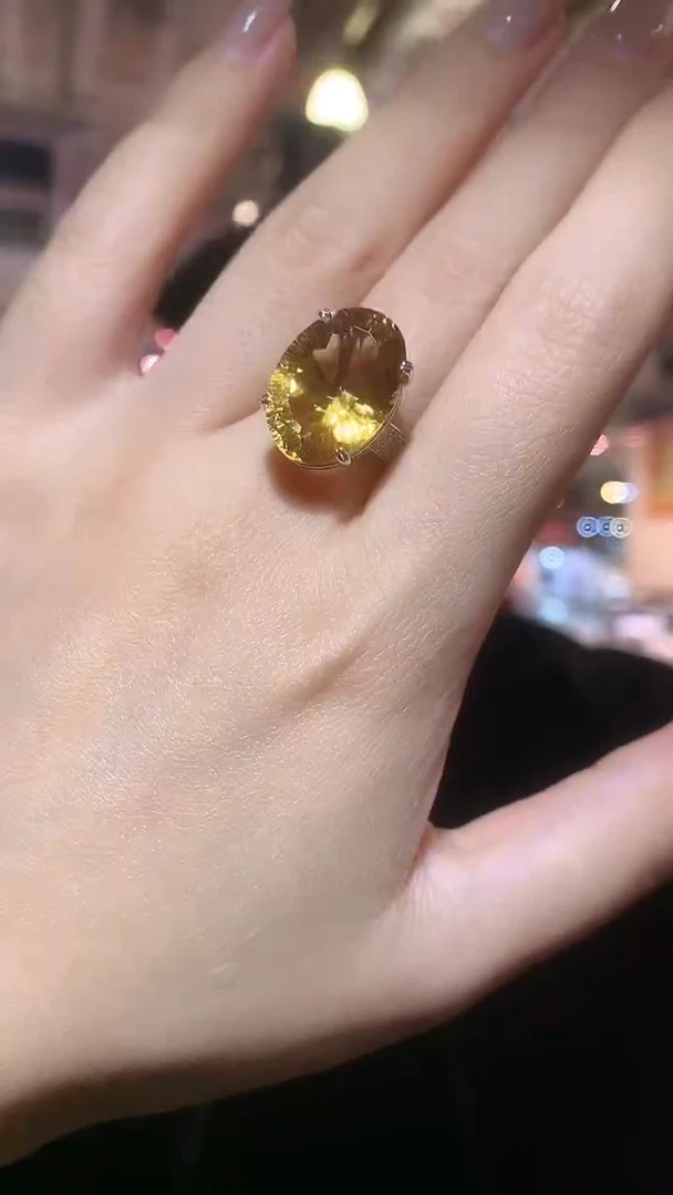 银S925镶嵌戒指水晶【宝石世家严选】