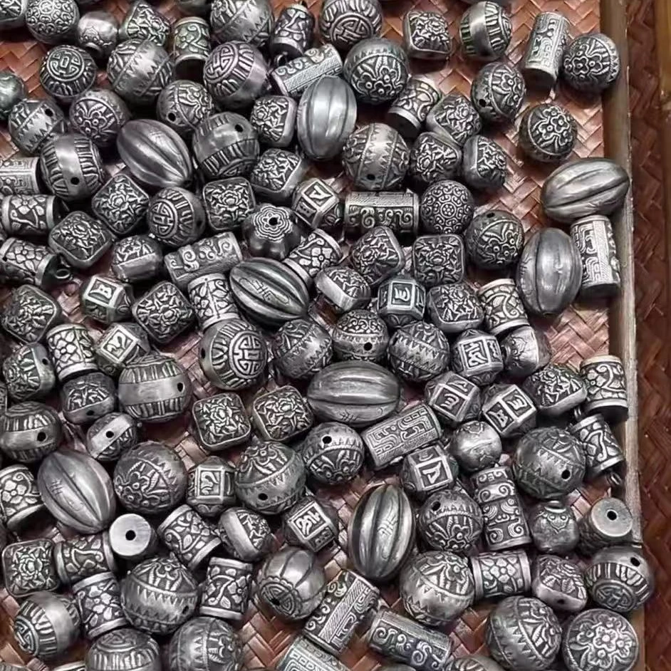 925银银制品 隔珠吊坠滴流锁各种diy银配件（直播选款按克称重）