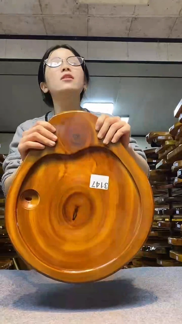 实木原木茶盘 一物一拍(不含配件）