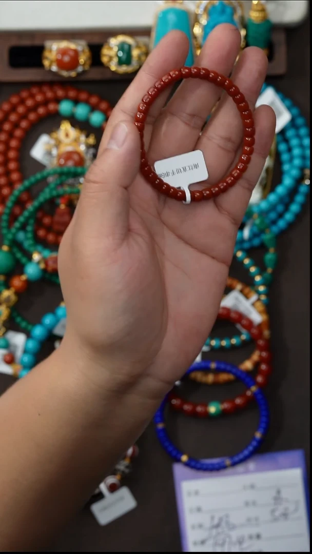 未镶嵌手串南红玛瑙乐***满南红手串