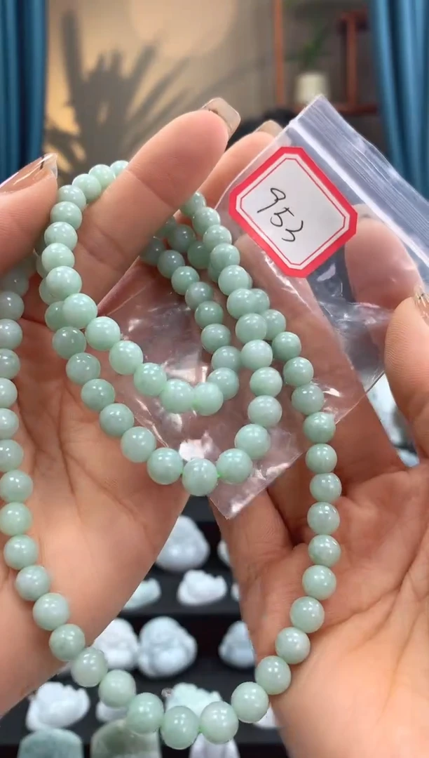 翡翠未镶嵌颈饰珠链953