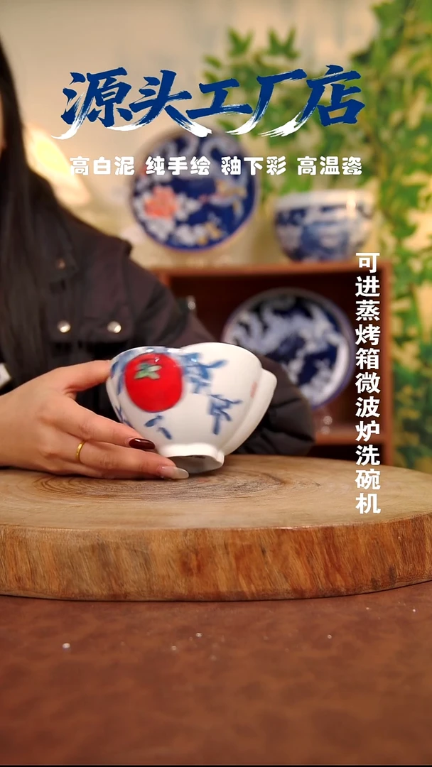 摆件白泥景德镇手工手绘陶瓷【食品级】132