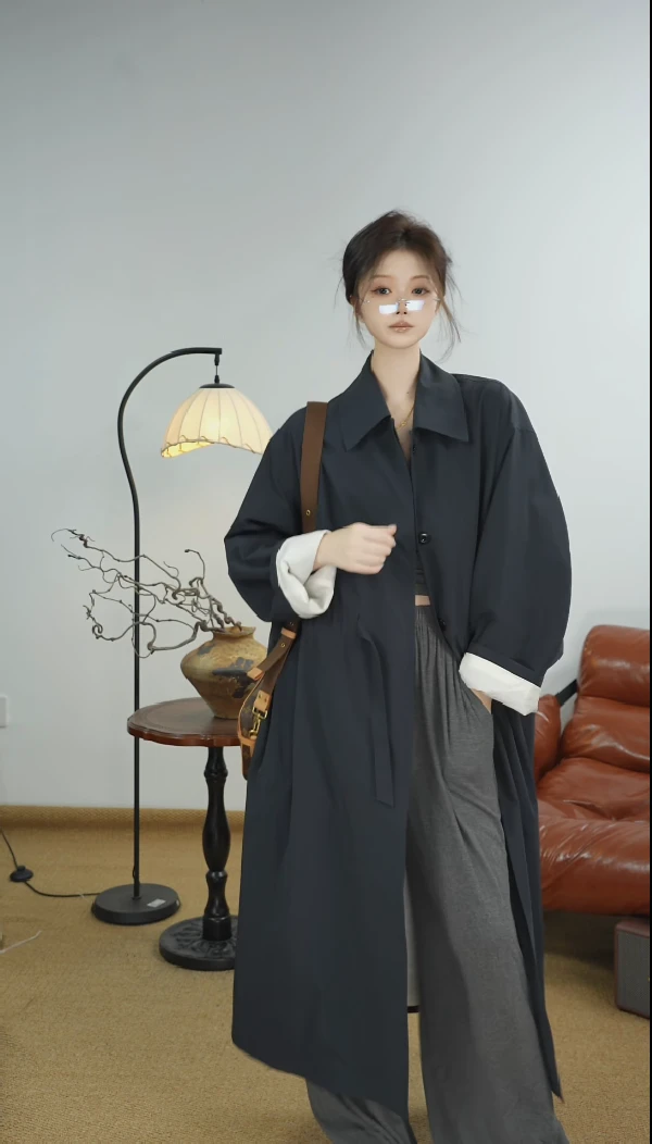 BAIZHI 【高智感 】设计师款风衣外套