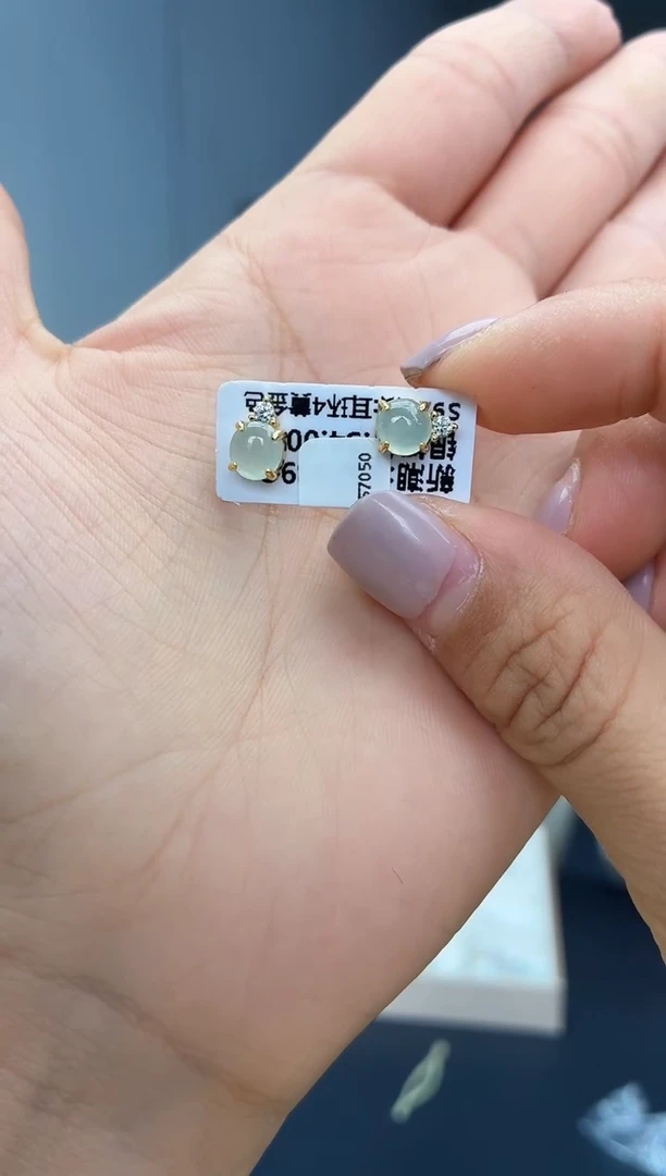 银S925镶嵌翡翠耳饰11111111111