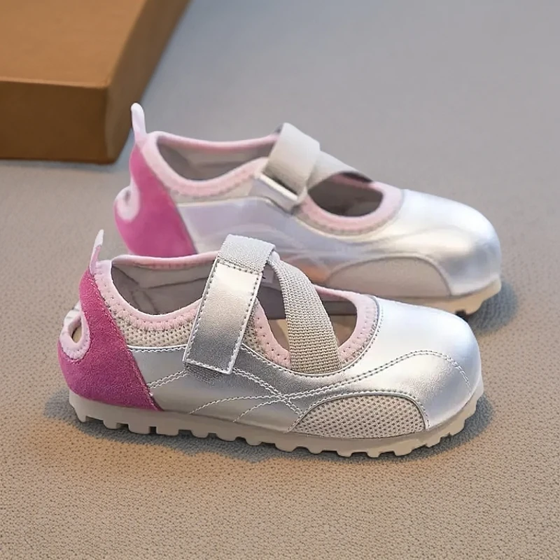 ABC女童芭蕾风德训鞋2025春夏新款透气浅口玛丽珍运动鞋公主单鞋