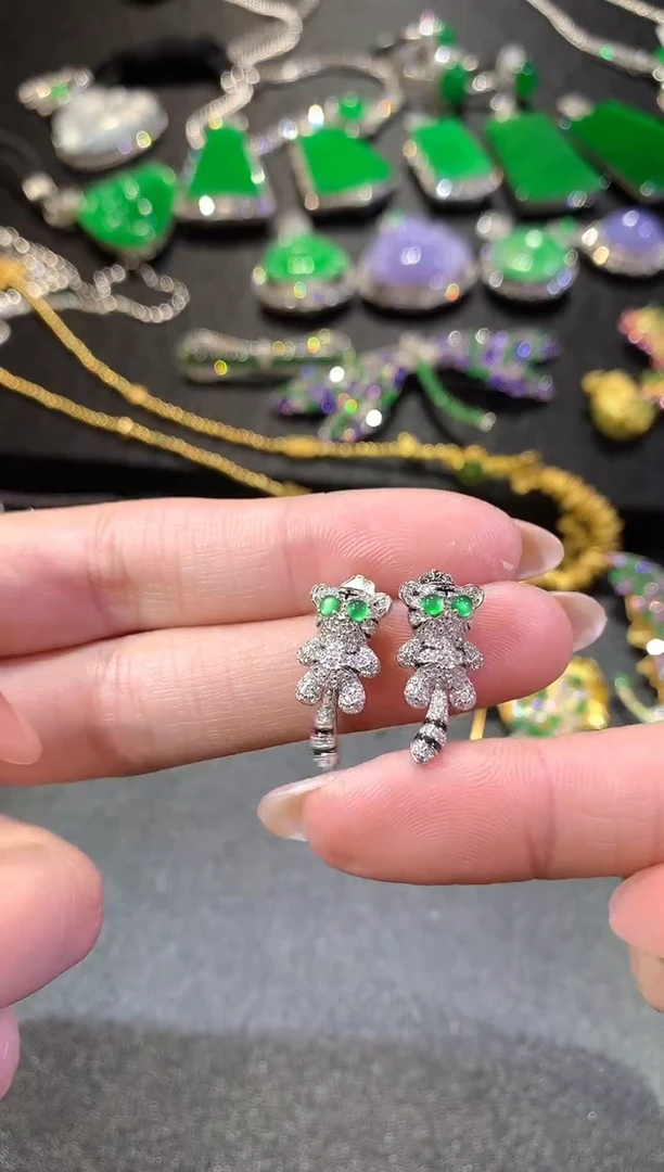 【闪购商品】翡翠耳饰银S925镶嵌198耳饰（多样性发货一件