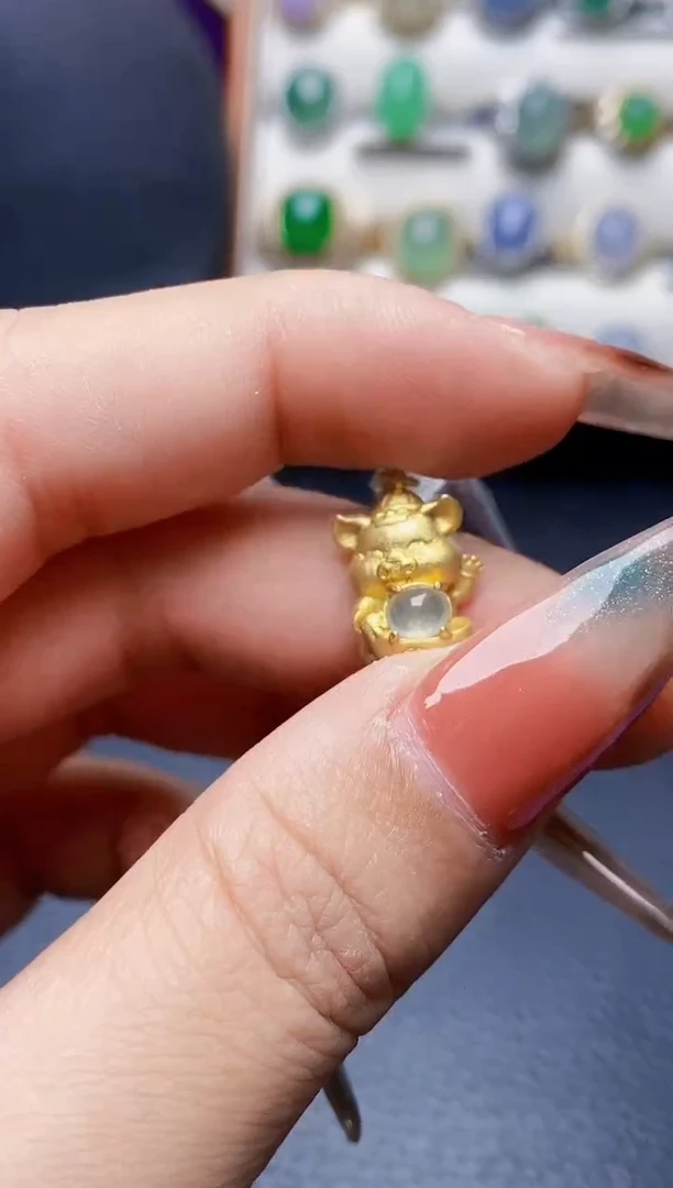 银S925镶嵌戒指翡翠1229