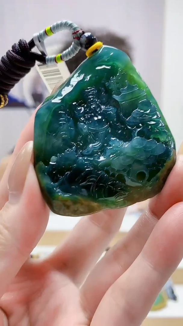 未镶嵌定制翡翠4688MM-毛货挂件37