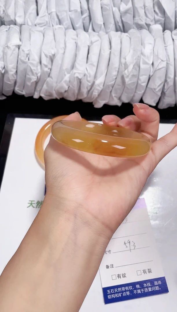 未镶嵌黄龙石英质玉093 焦糖 59