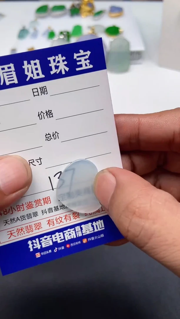 翡翠18K金镶嵌颈饰00000000