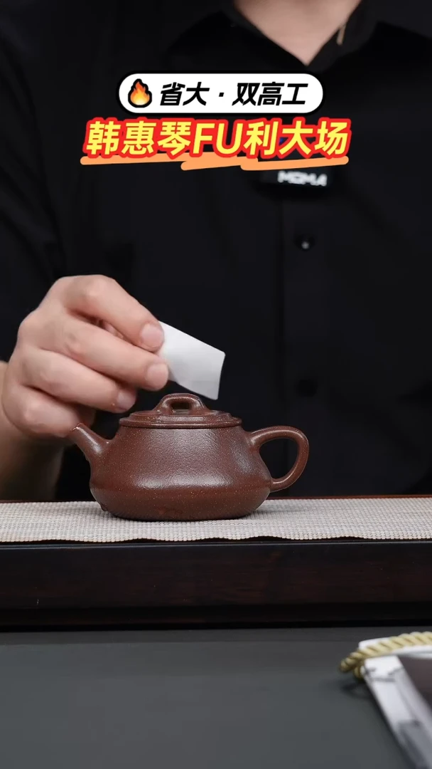 茶壶紫砂韩惠琴·紫玉金砂韵瓢