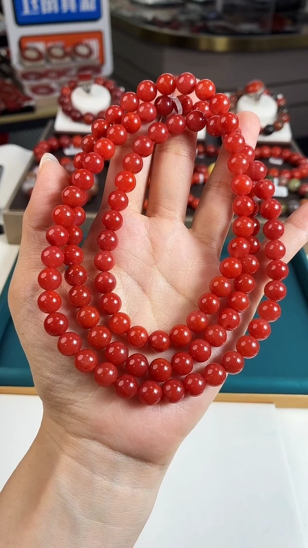 未镶嵌保山多圈8+南红玛瑙（多样式发其一）