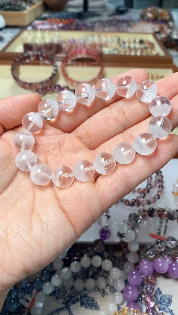 未镶嵌手链水晶白幽灵