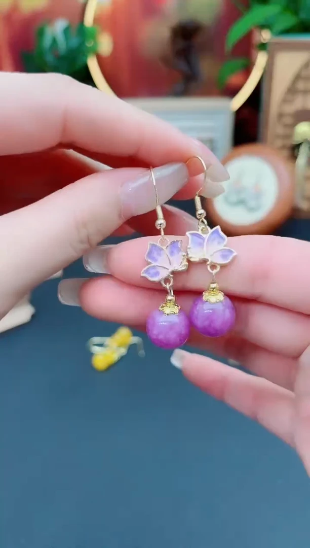 玛瑙/玉髓耳饰银S925镶嵌421