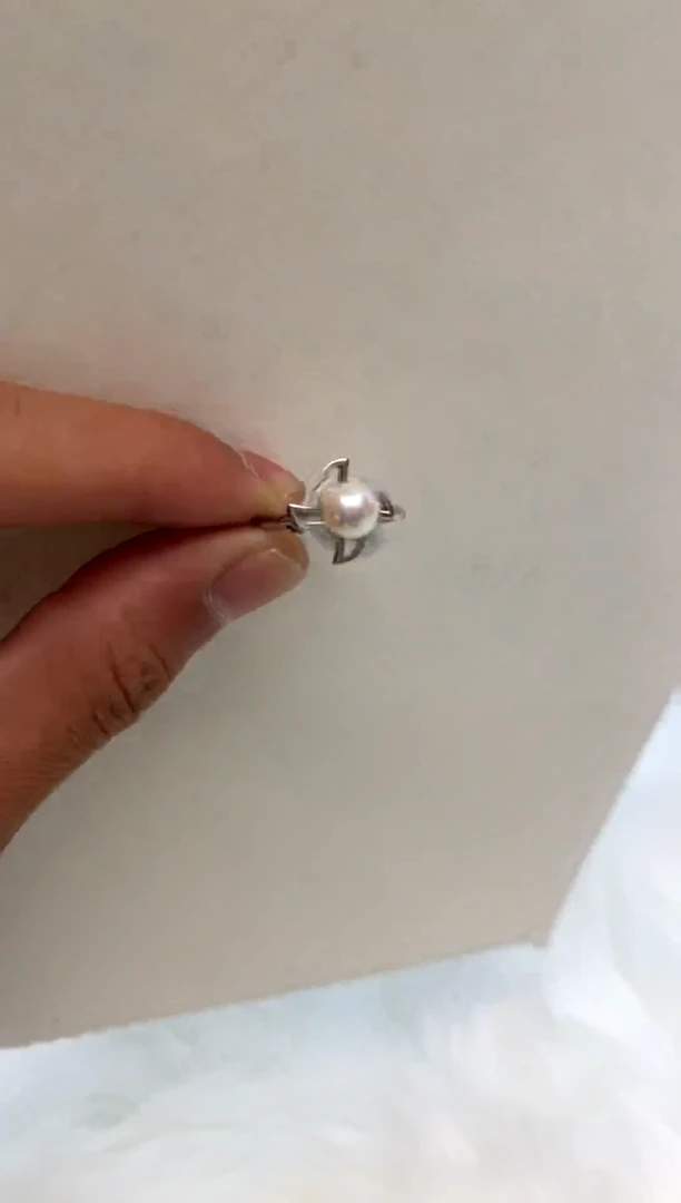 银S925镶嵌戒指海水珍珠