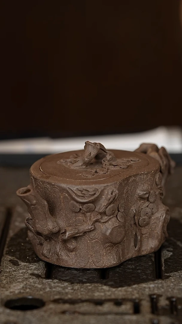 【闪购商品】紫砂茶壶树桩青段120cc