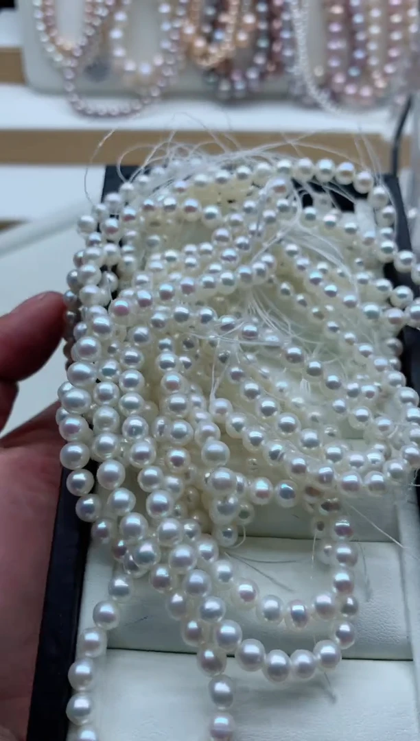 未镶嵌裸珠无扣头淡水珍珠多样性发其一，非无暇