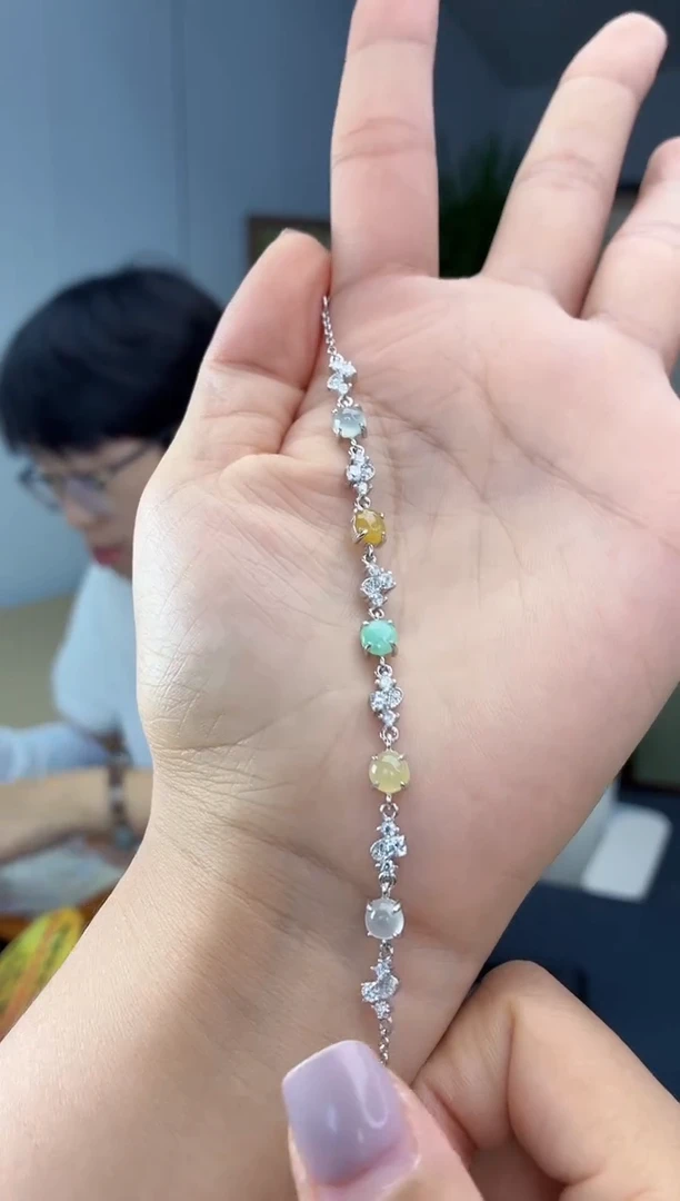 银S925镶嵌手链翡翠111111111111