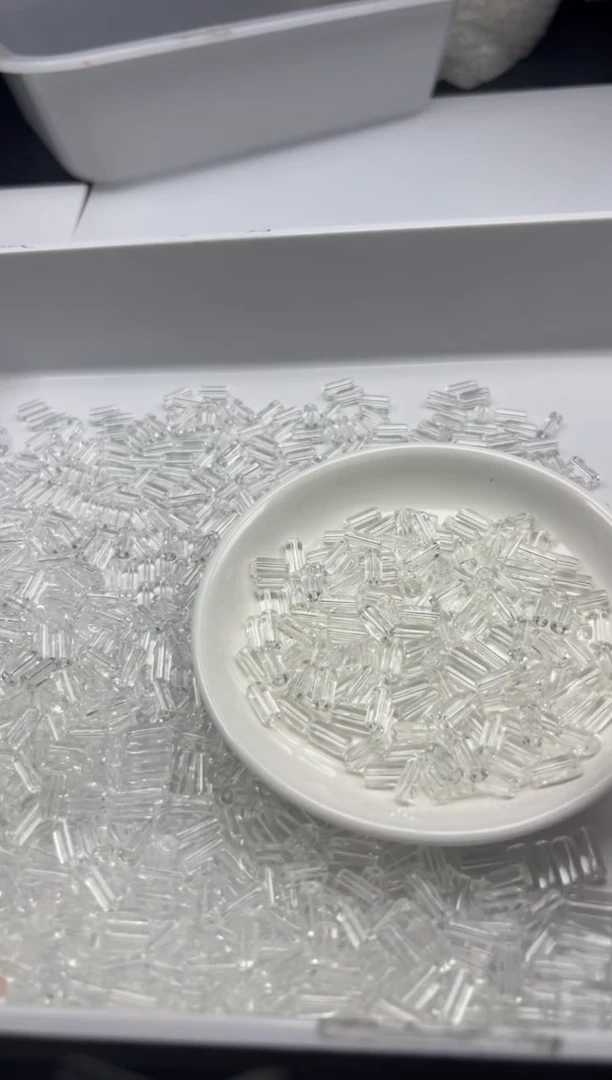 未镶嵌颈饰水晶w2069白水晶管珠10*4mm*15颗