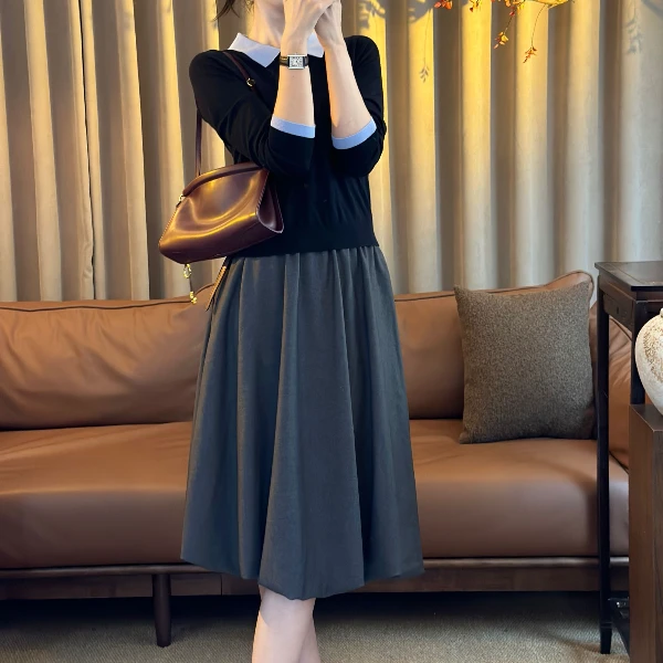 MOLANOOTD“海棠”25秋款花苞裙设计师款气质百搭莫兰ML-G2508141