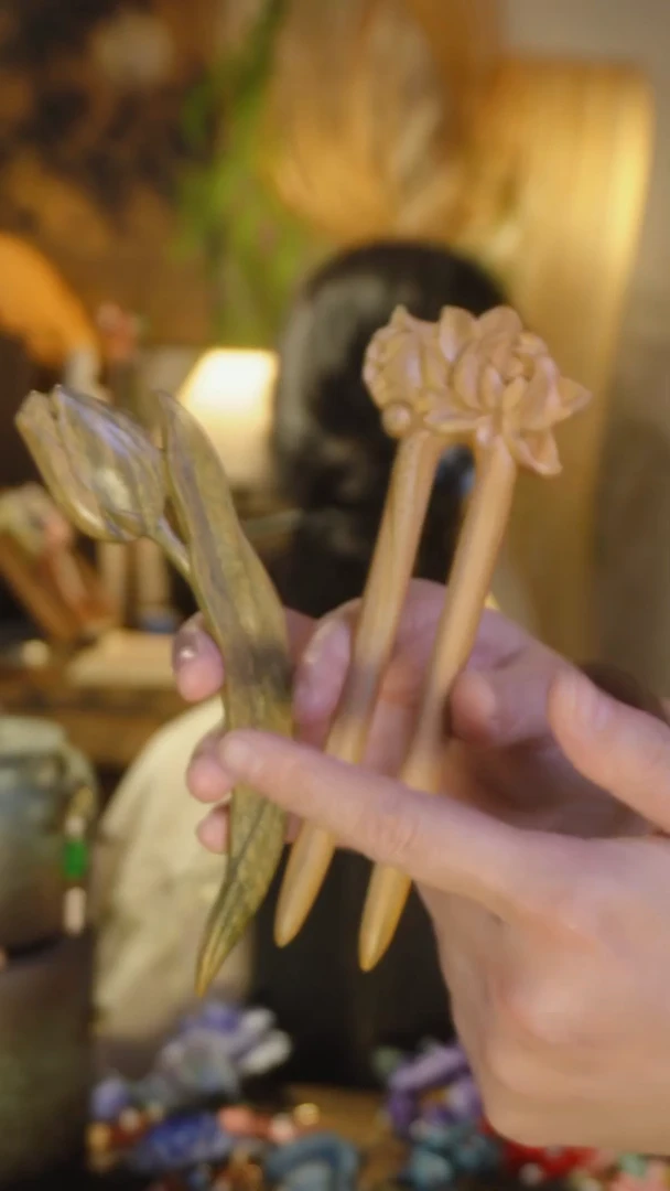 木原创设计组合木簪两支