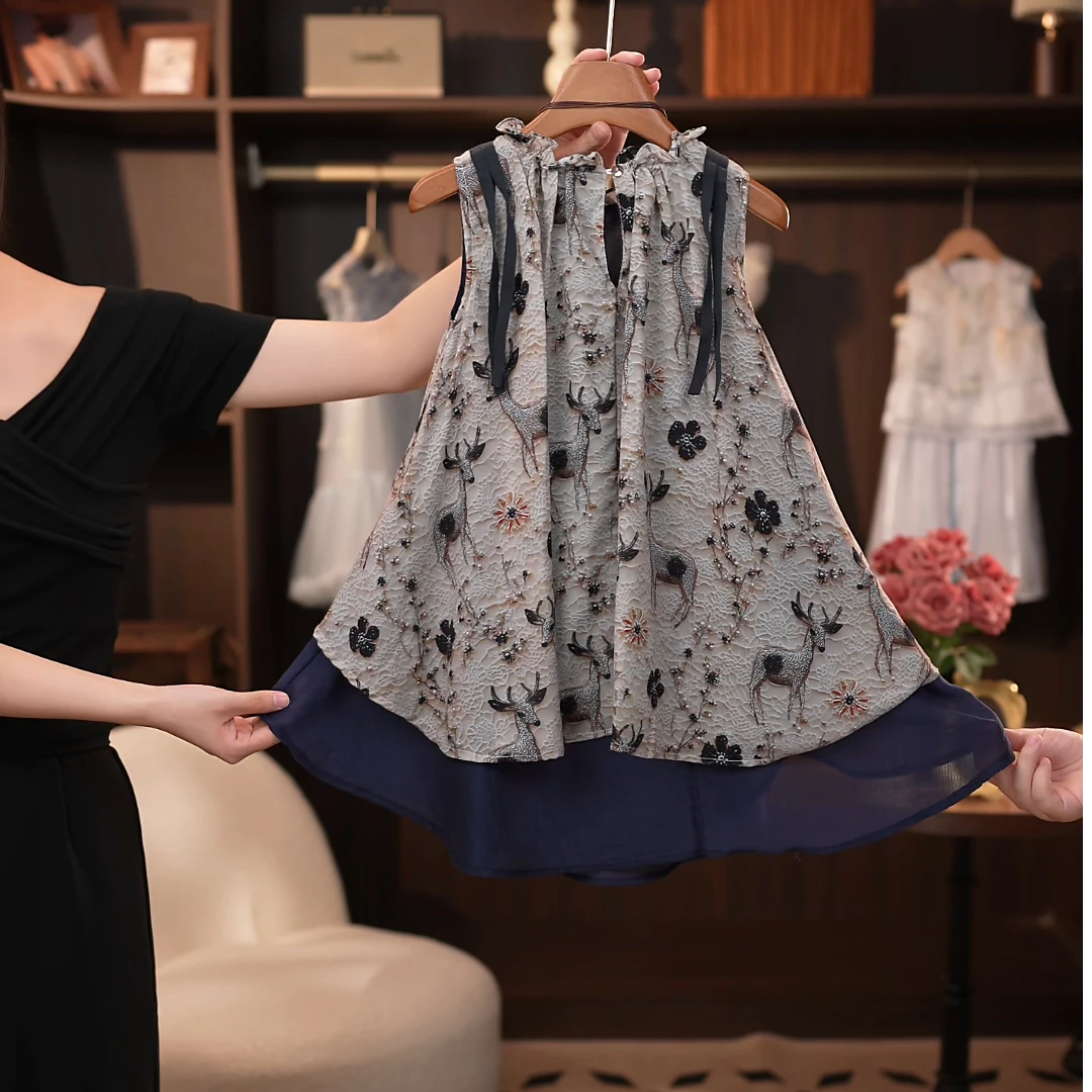 女童连衣裙夏季新款百搭时尚设计师款裙子