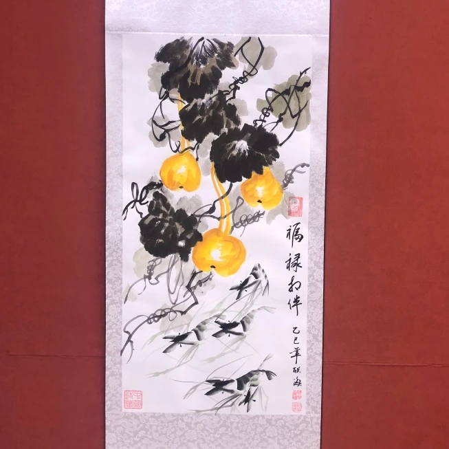 石联海作品 福禄相伴 三尺