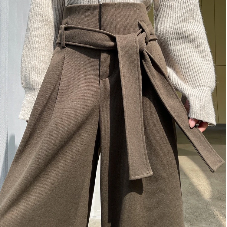 Neo Studio 25SS 绑带设计高腰舒适百搭显瘦突腰线垂感宽松休闲裤