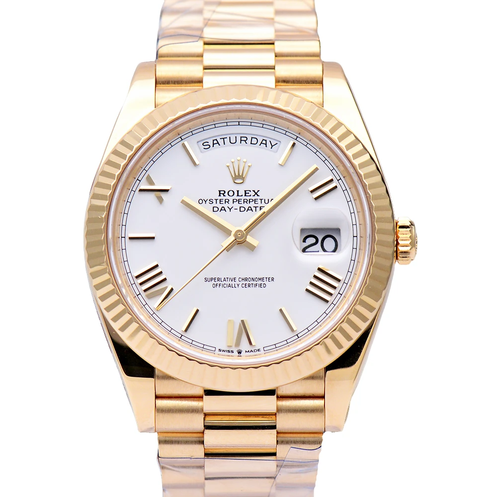 99新 Rolex/劳力士 全套星期日历型228238/18k黄金40mm自动机械表