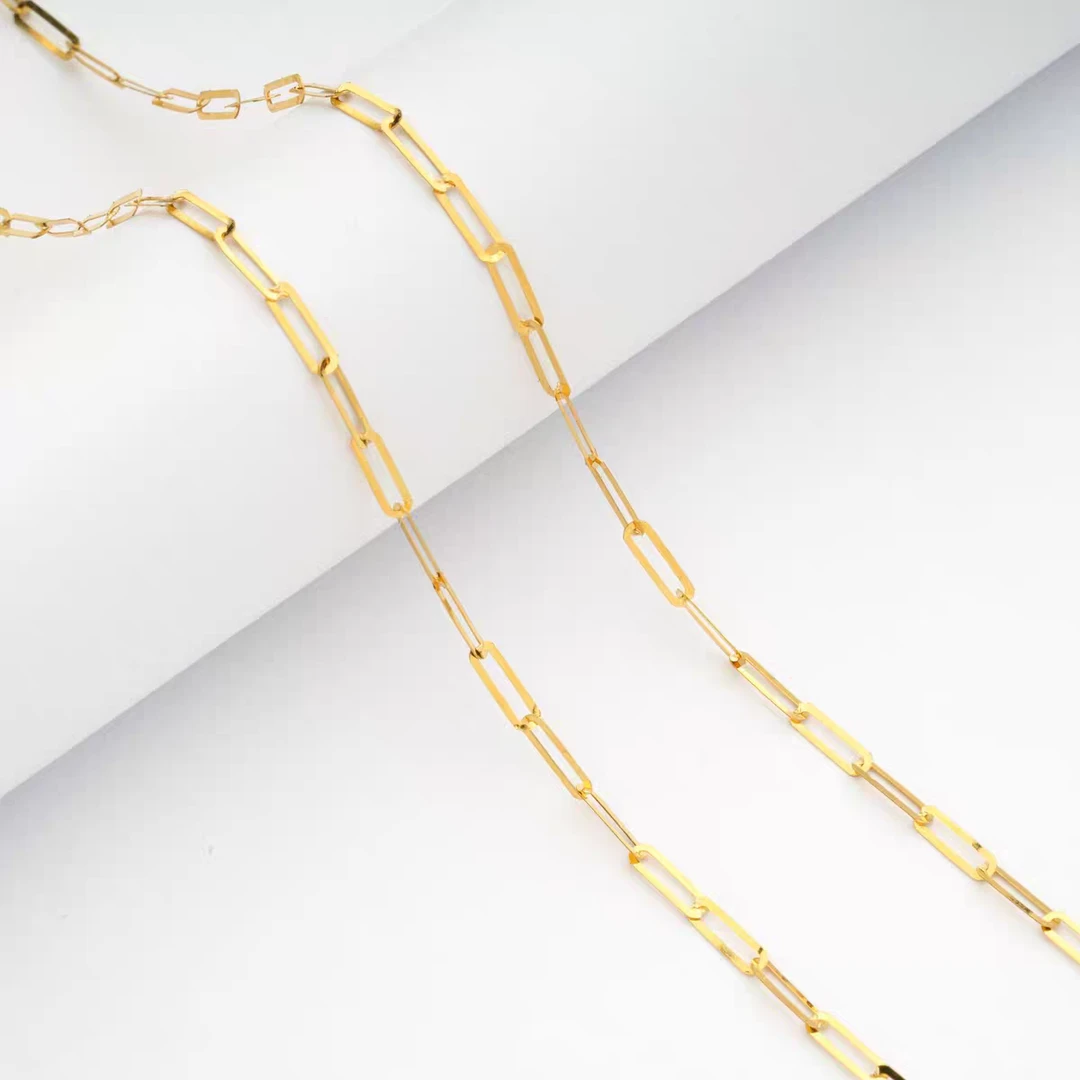 18K金几何卡卡项链总长45cm可调节