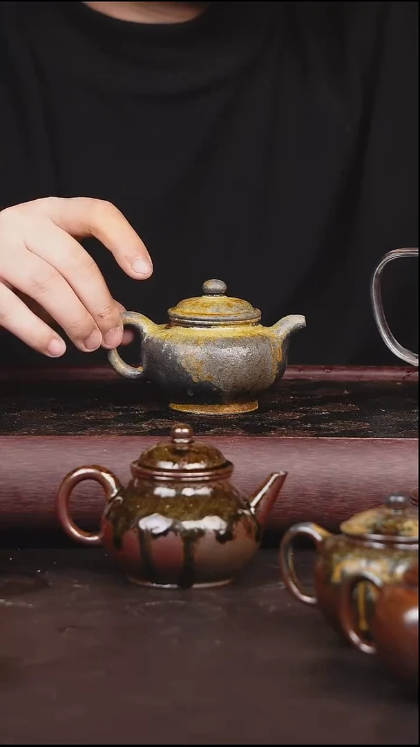 茶壶紫砂逍****?柴烧 壶