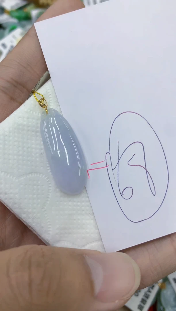 颈饰18K金镶嵌翡翠1111111111111