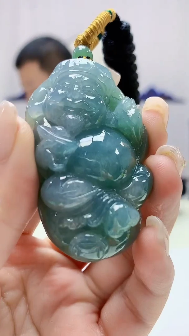 定制翡翠未镶嵌4898ms-毛货95财神