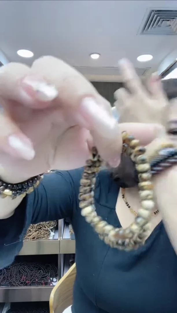 手串琥珀未镶嵌S12【多样性发一】干白花7mm