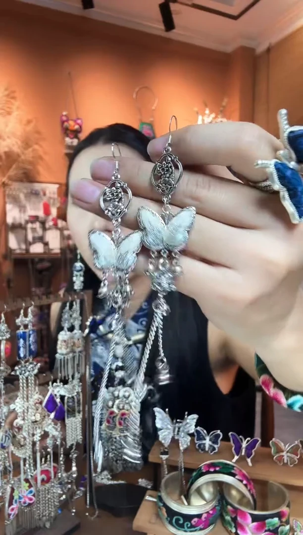 刺绣纯手工民族风耳环