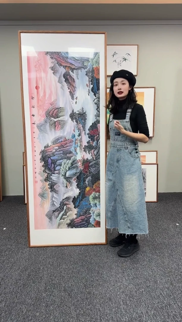 国画紫气东来210*80