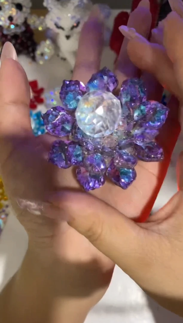 玻璃2951莲花材料包1套带灯座高端紫